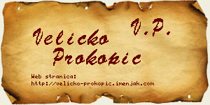 Veličko Prokopić vizit kartica
